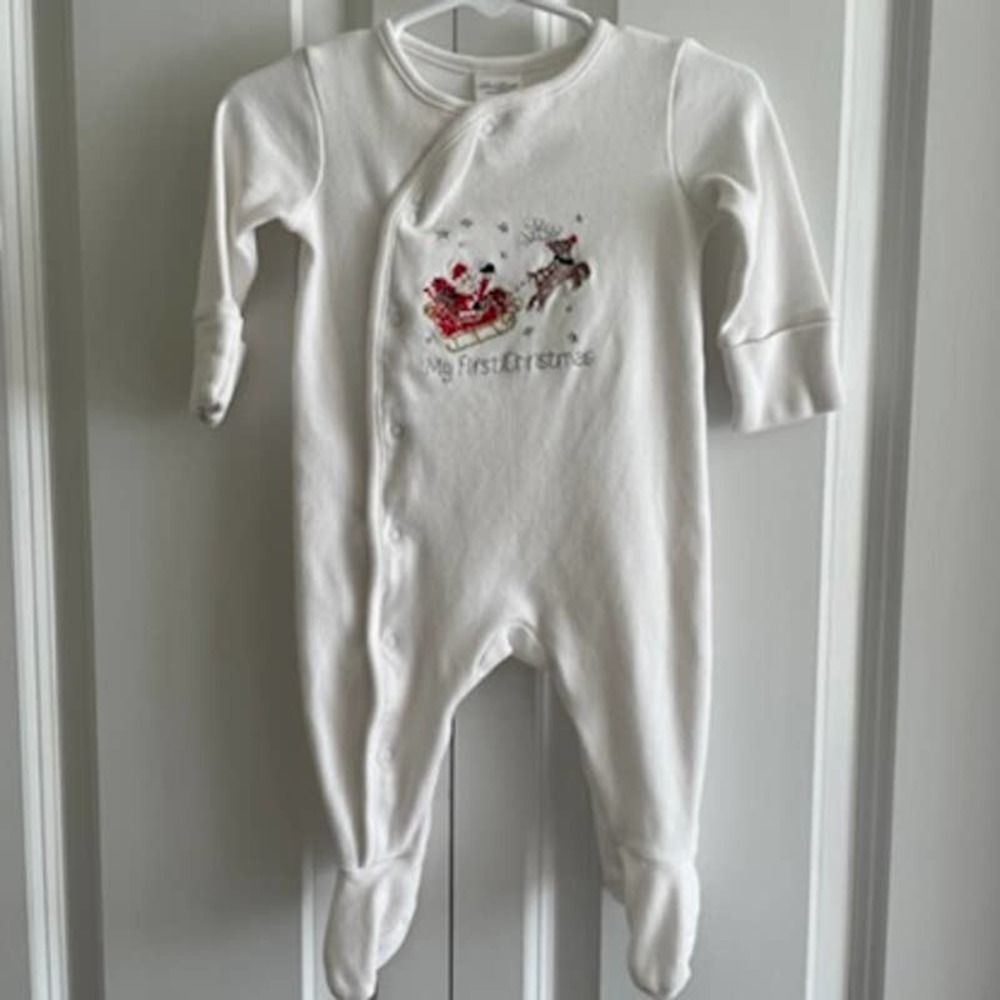 My First Christmas Footed Romper